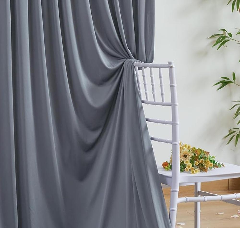 Gri otel blackout karartma perdeleri